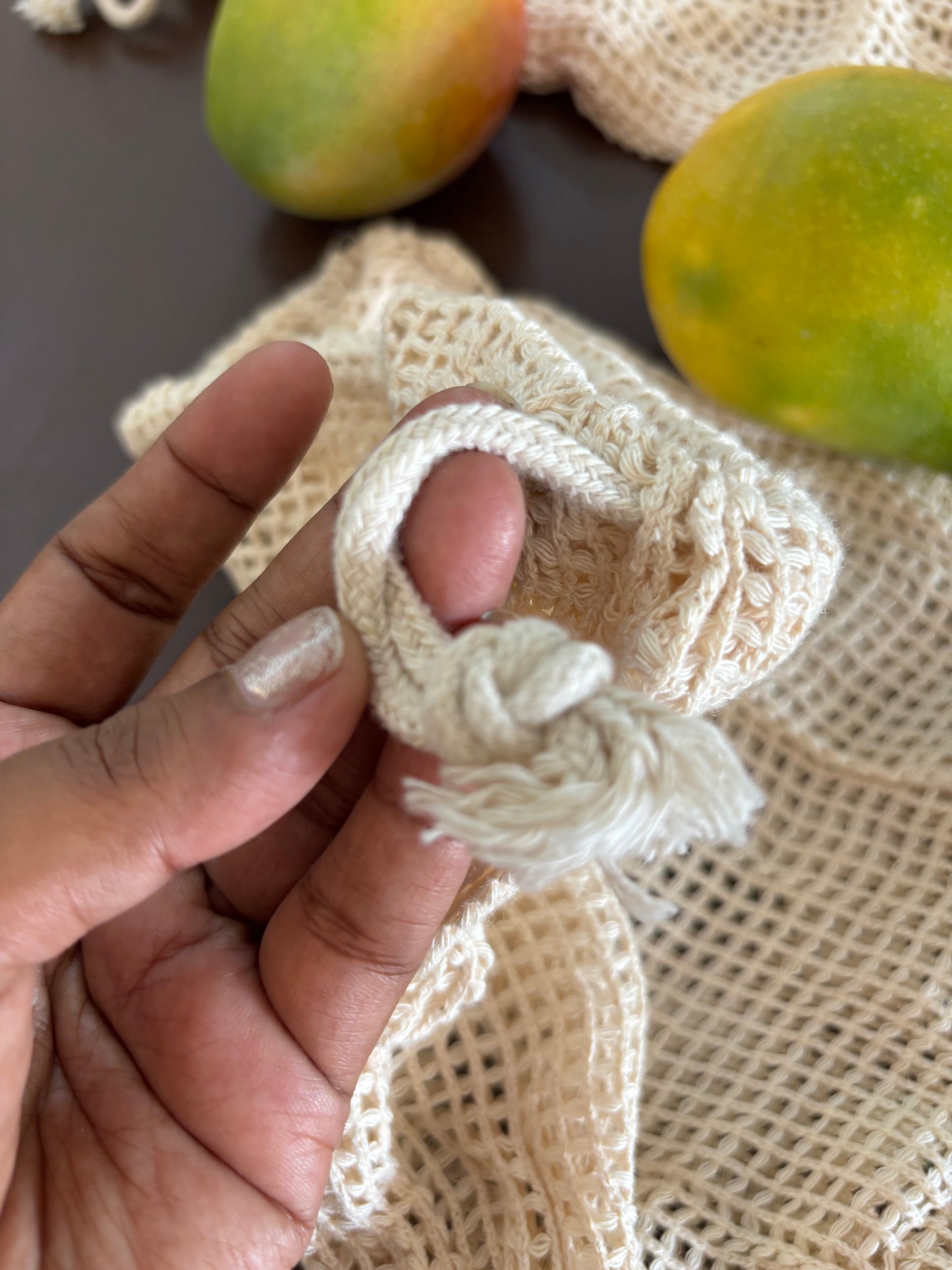 Vegetable Storage Bags - Curated - Cotton Net - Set of 3