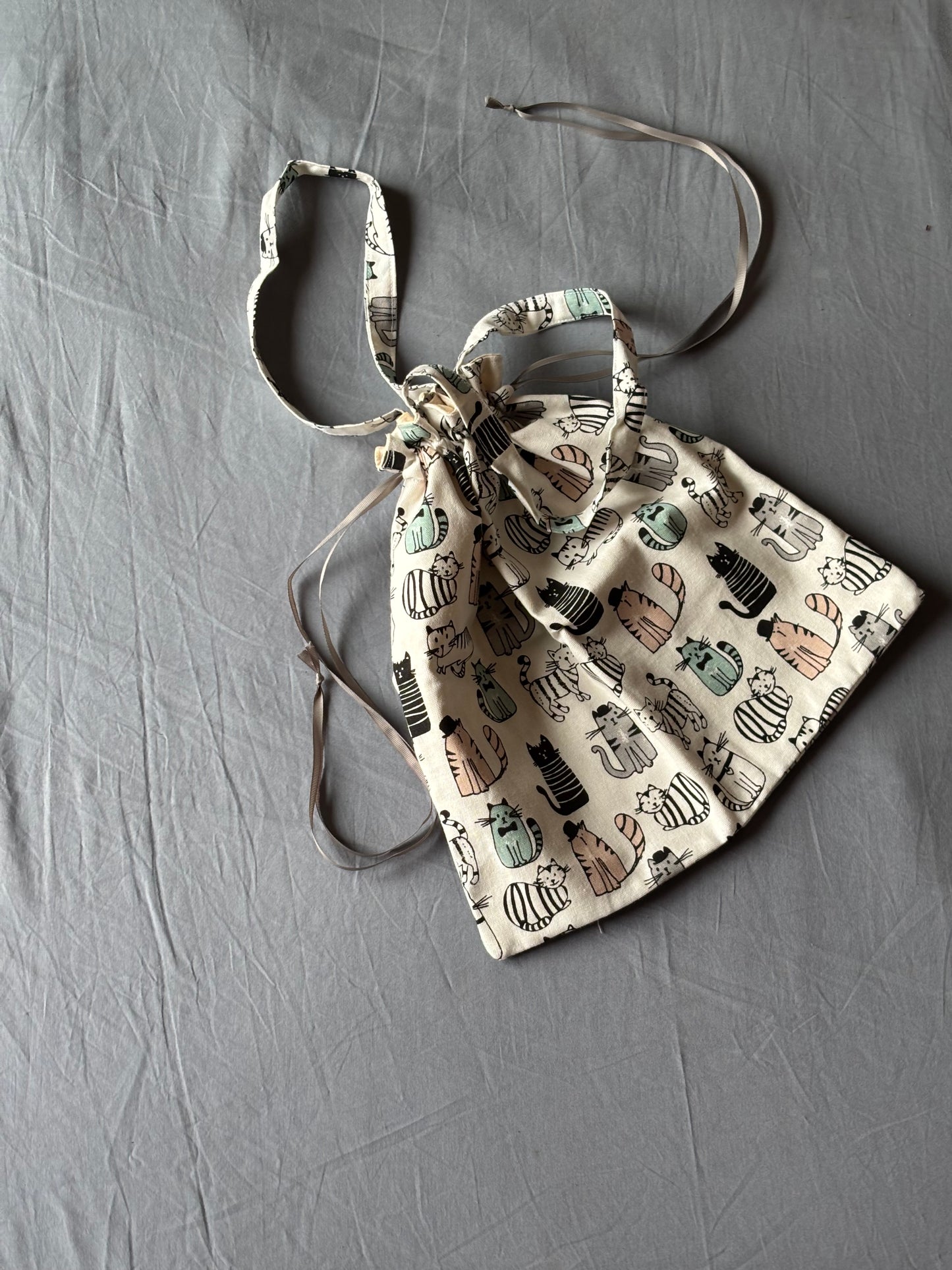 Drawstring Bag - Happy Whiskers