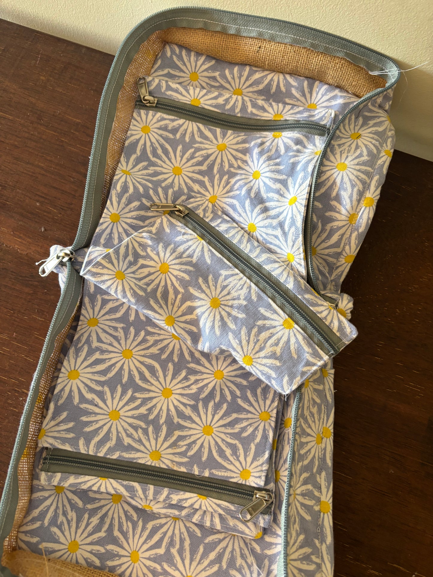 Sample : Travel Jewellery Organiser :Burlap