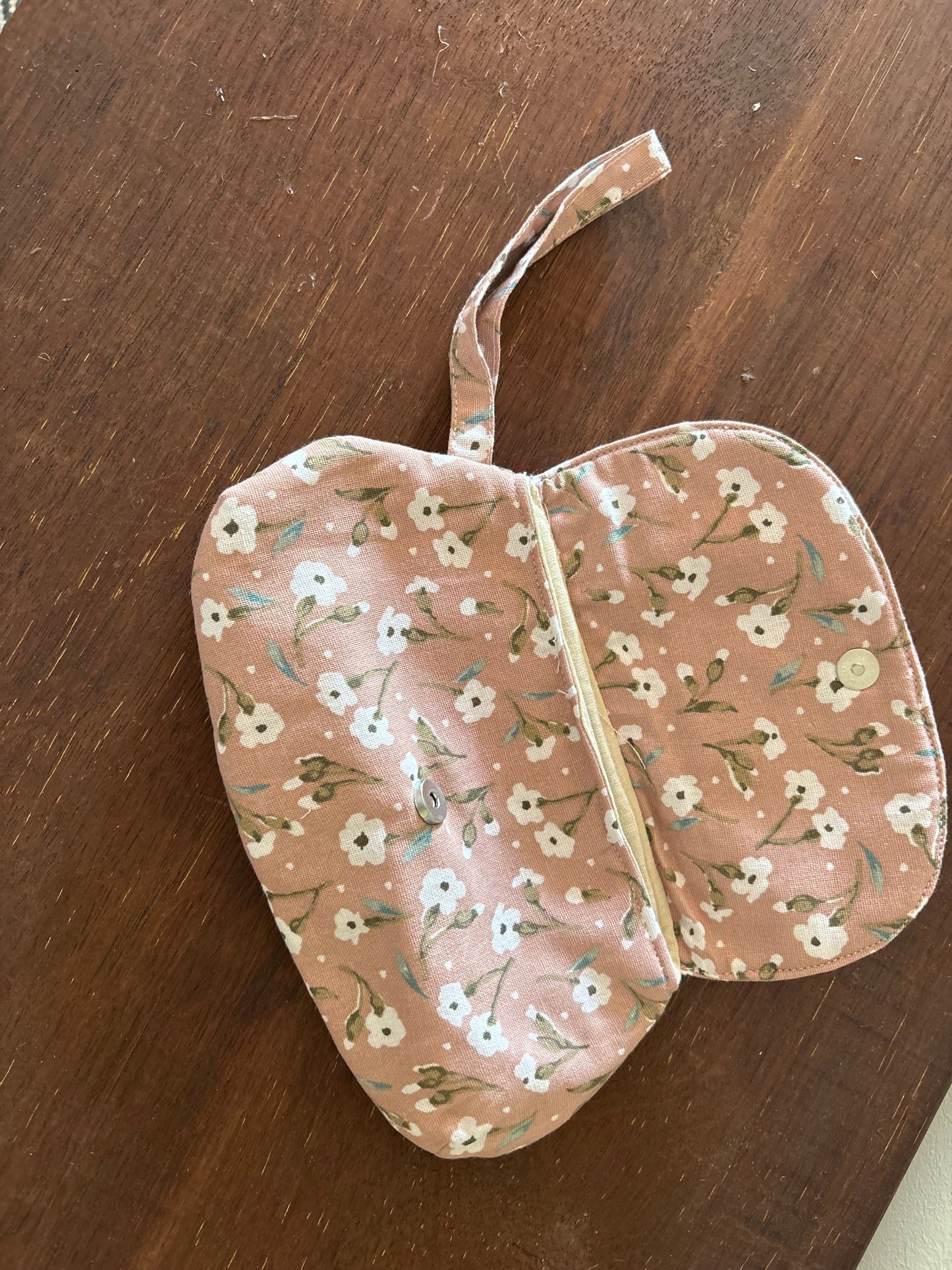 Sample -Ladies wristlet/purse with flap closure.