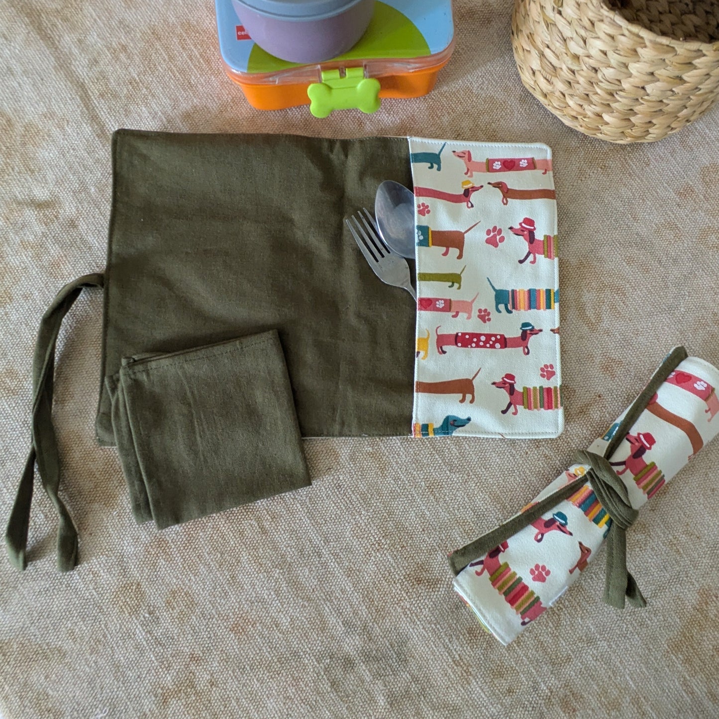 Placemat cum Cutlery Roll - Non Personalised