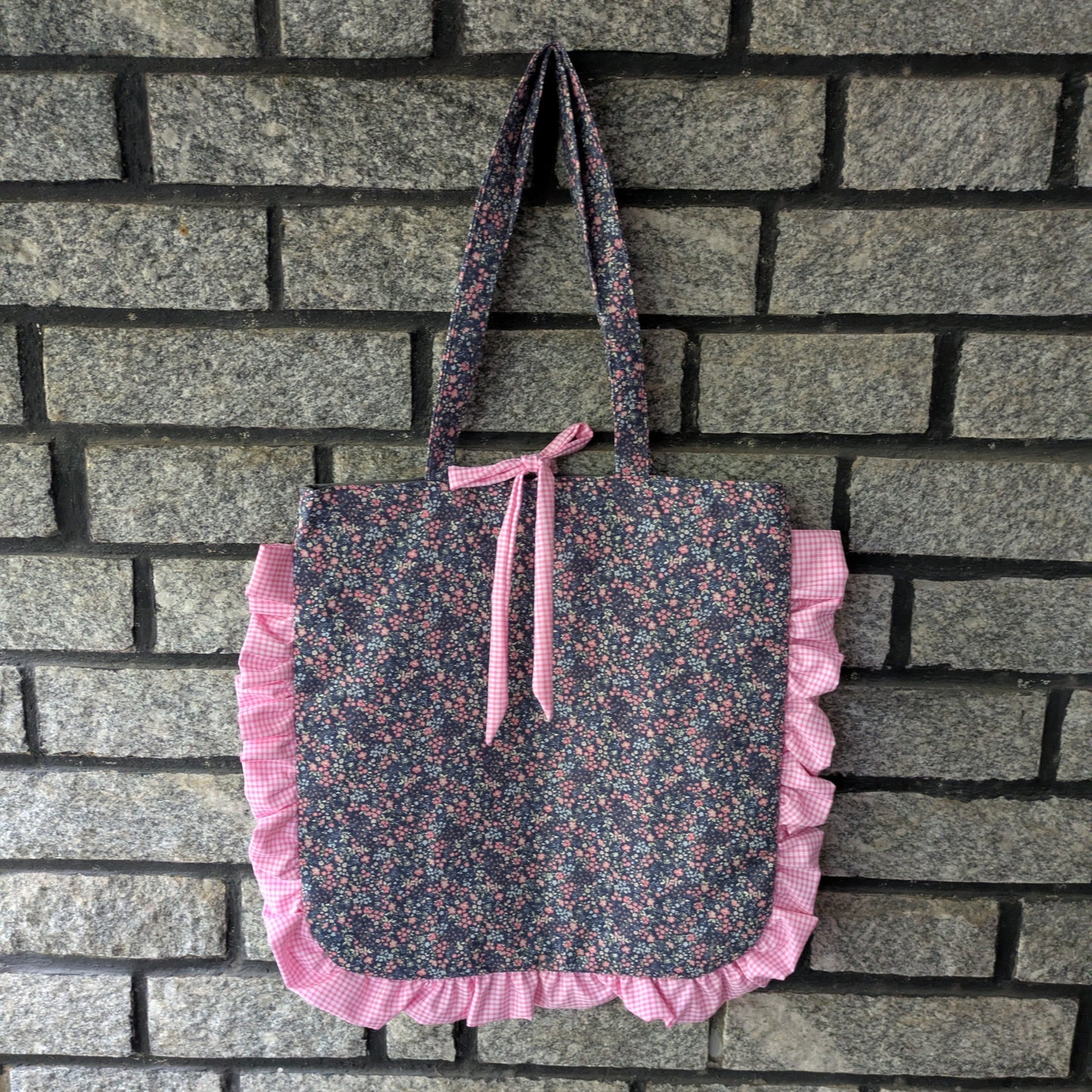 Frilly Tote - Ditsy Blue Florals