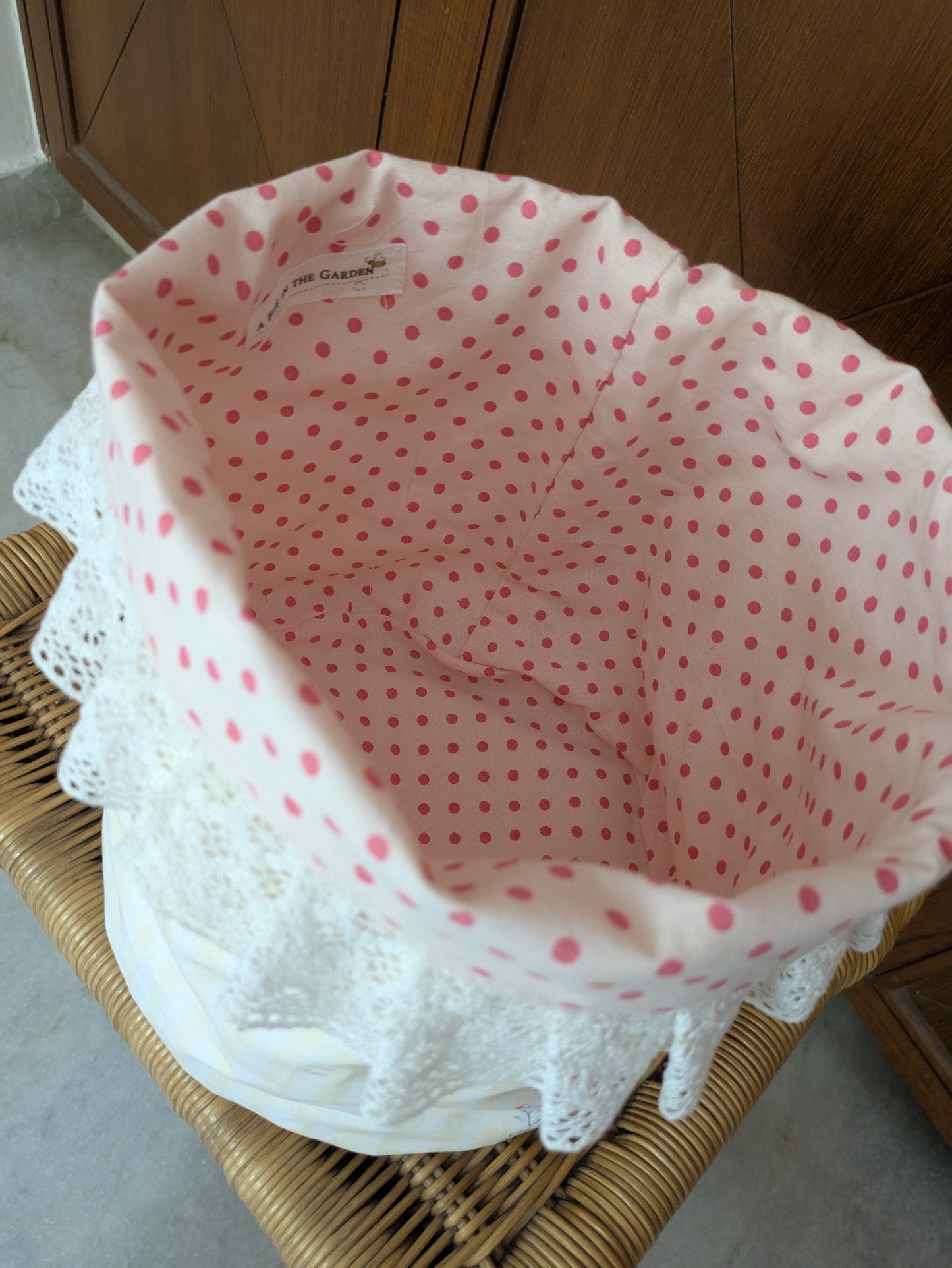 Fabric Basket - Roses