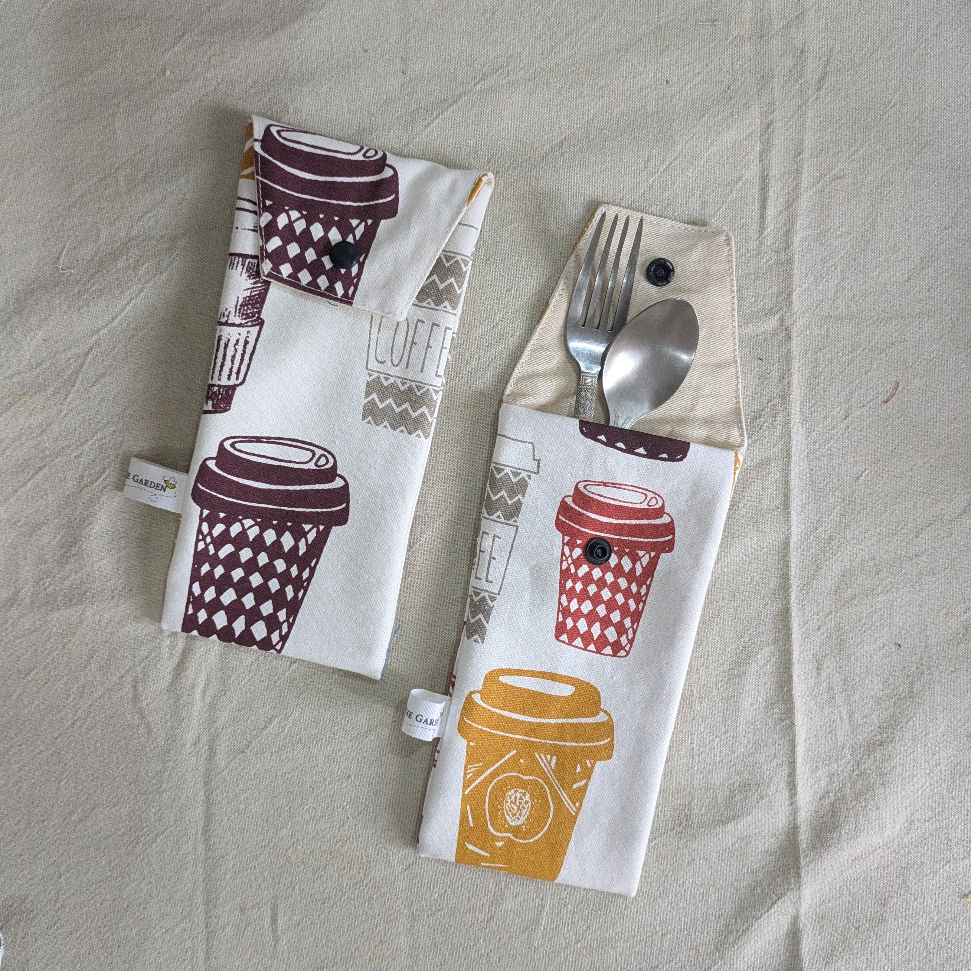 Cutlery Pouch Coffee to Go – A Bee In the Garden