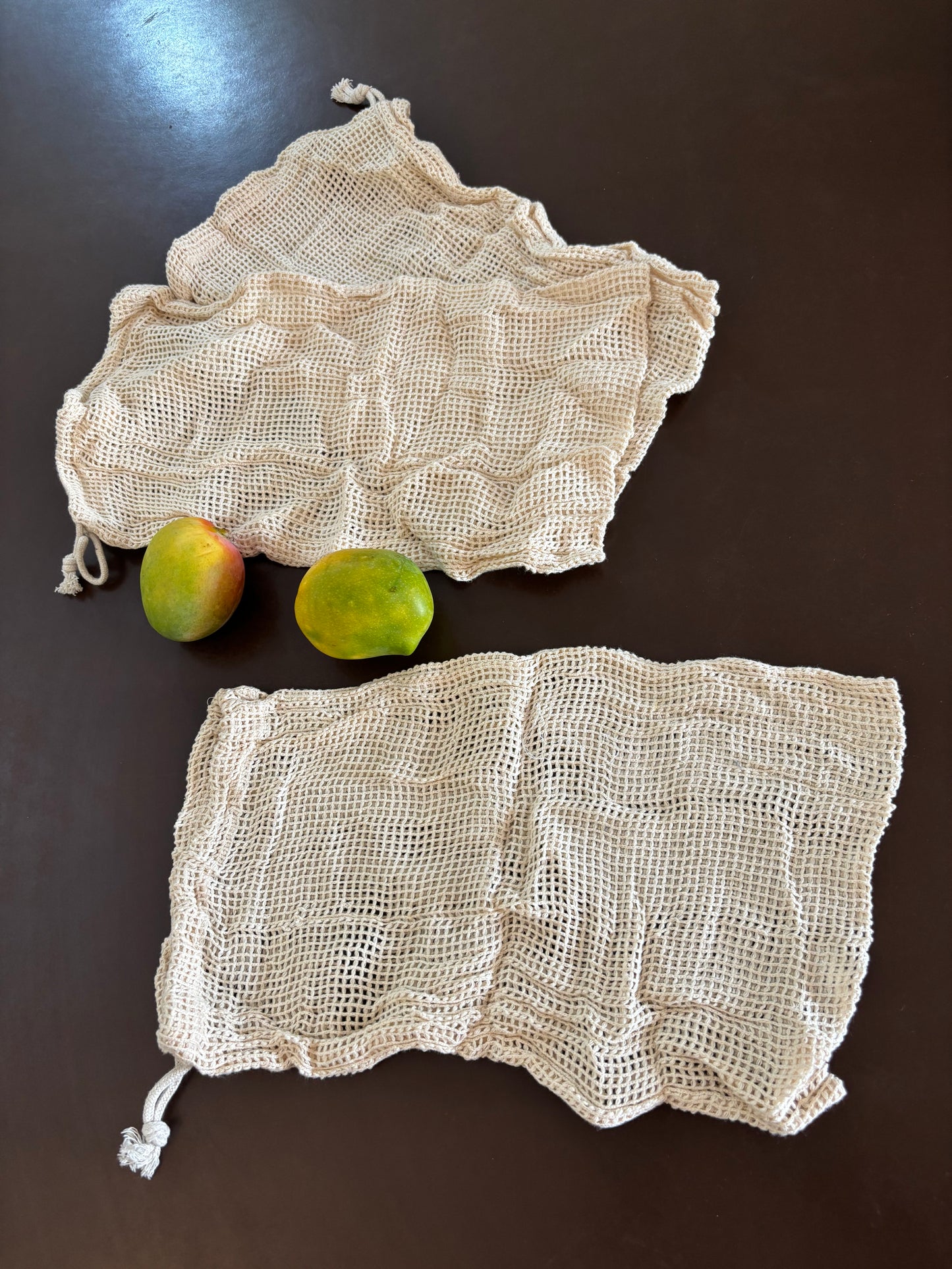 Vegetable Storage Bags - Curated - Cotton Net - Set of 3