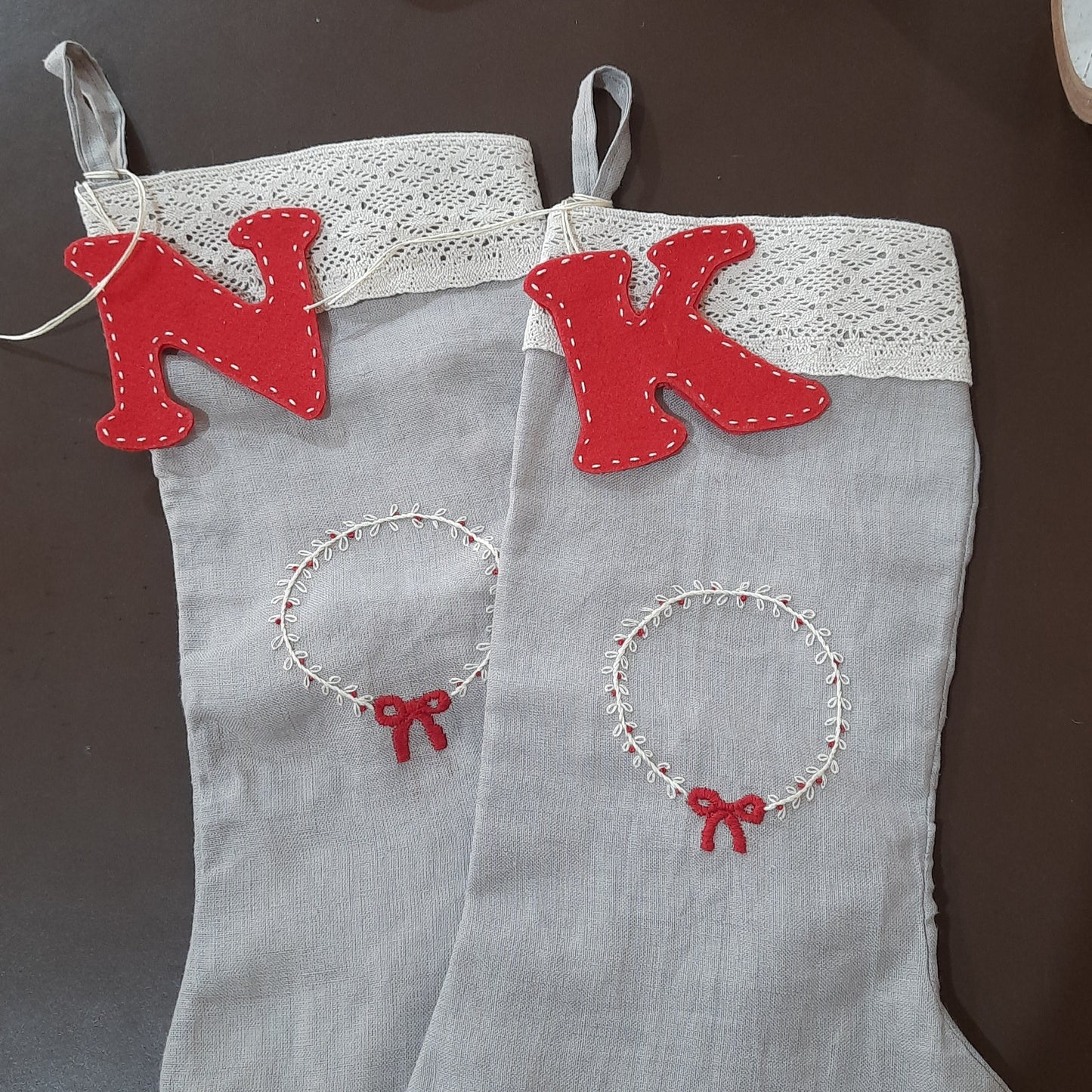 Stocking-tag : Felt Monogram