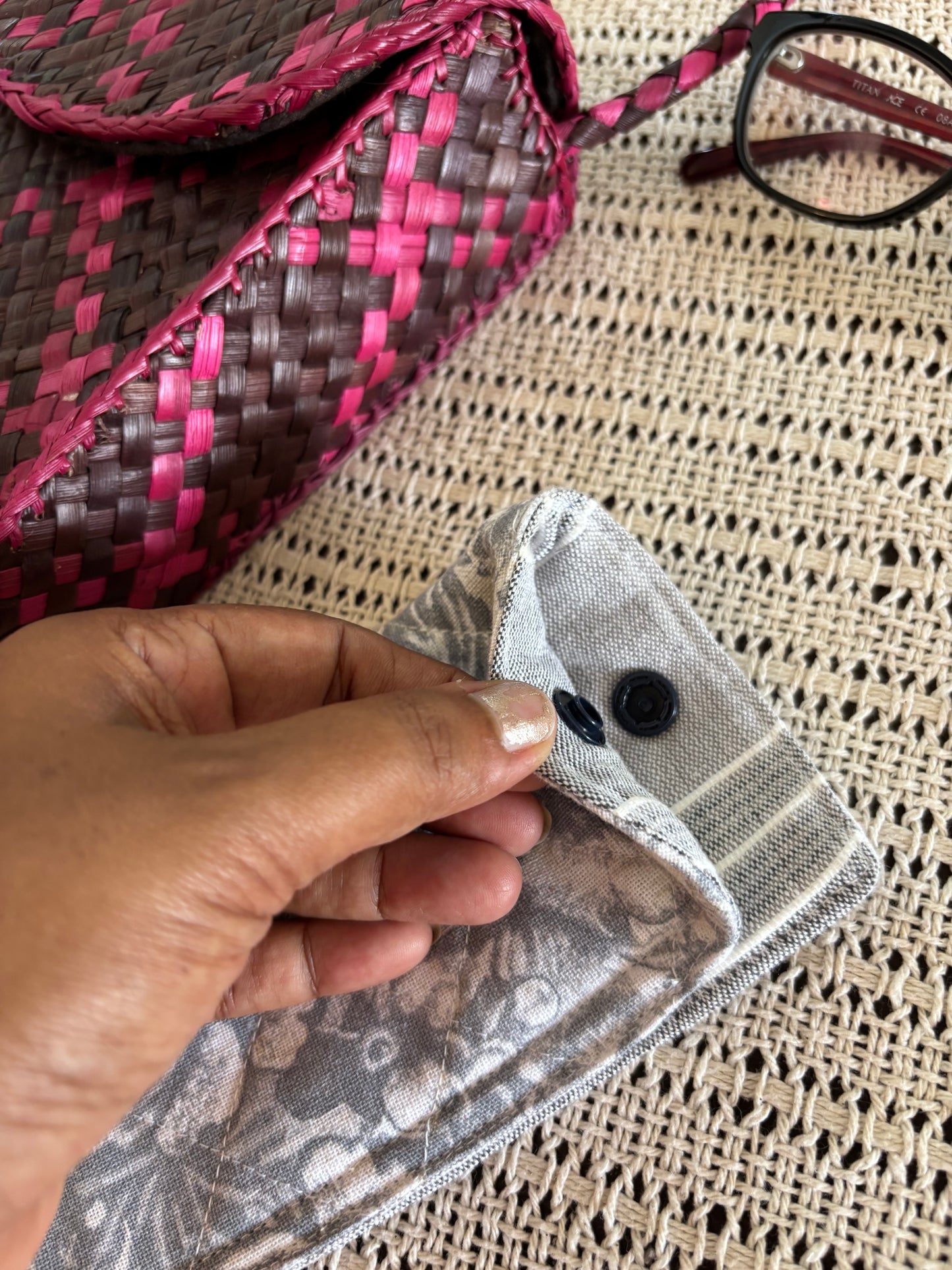 Reading Glass Pouch – Subtle Greys | Quilted Eyewear Cover