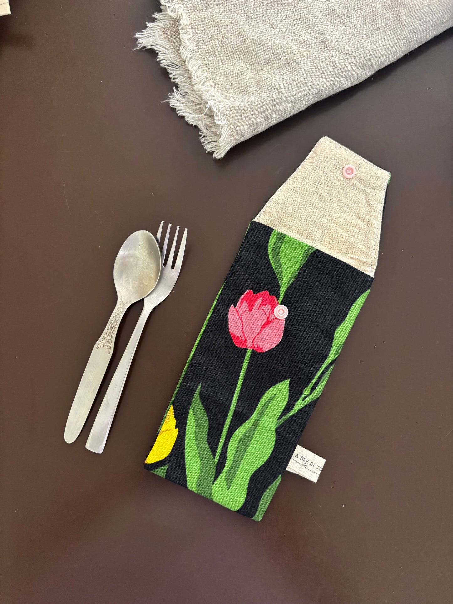 Cutlery Pouch - Tulips