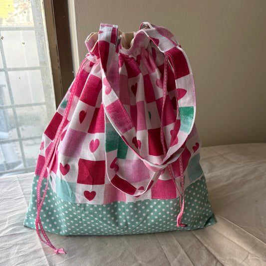 Drawstring Bag - Hearts