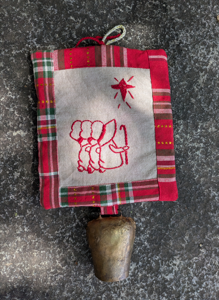 Holy Magi - Mini quilt with metal art