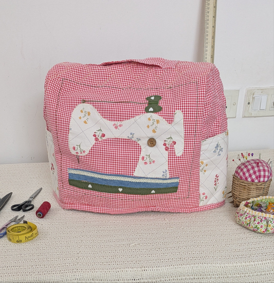 Wildflowers hand applique sewing machine cover