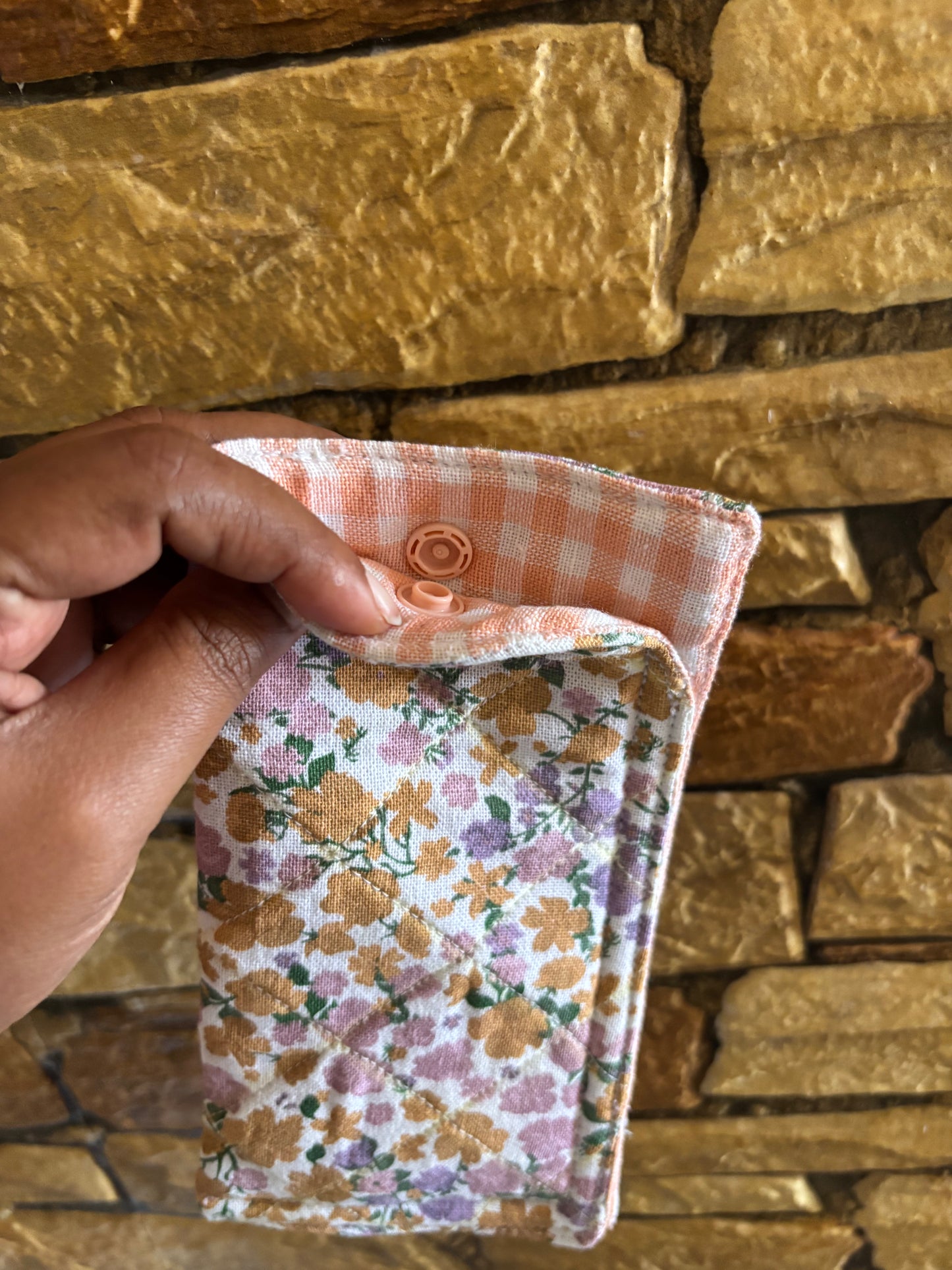 Reading Glass Pouch – Grey Florals | Quilted Eyewear Cover
