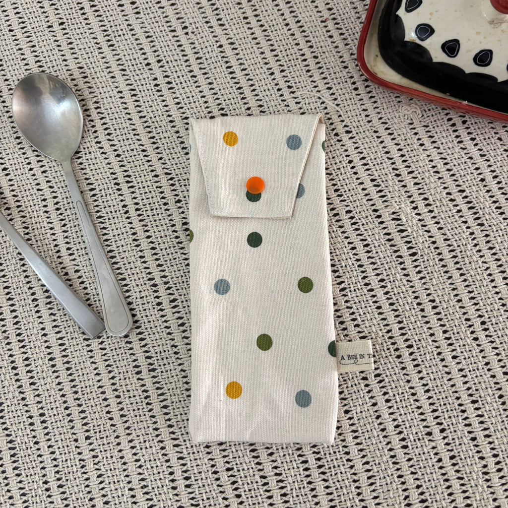 Cutlery Pouch - Earthy Polka