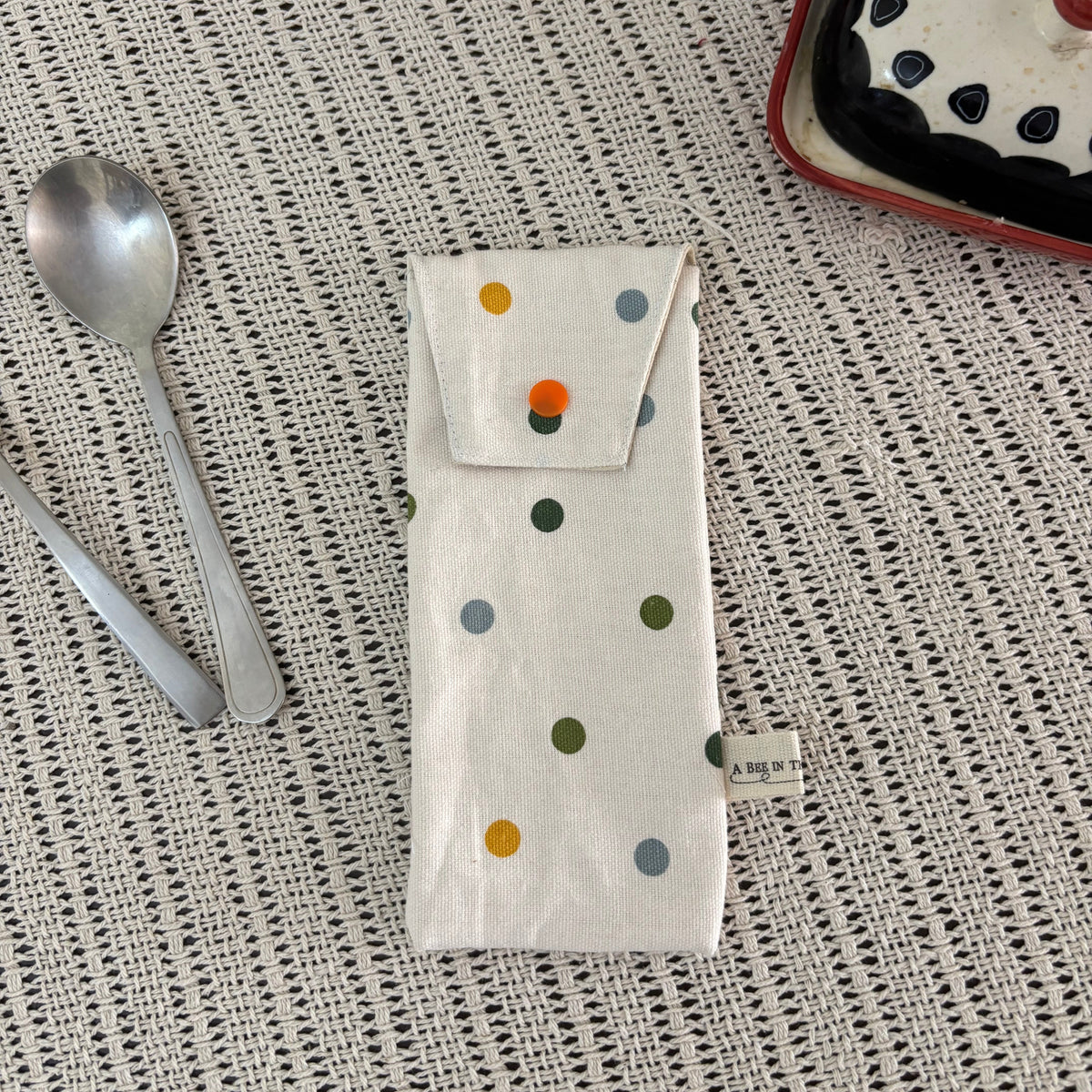 Cutlery Pouch - Earthy Polka