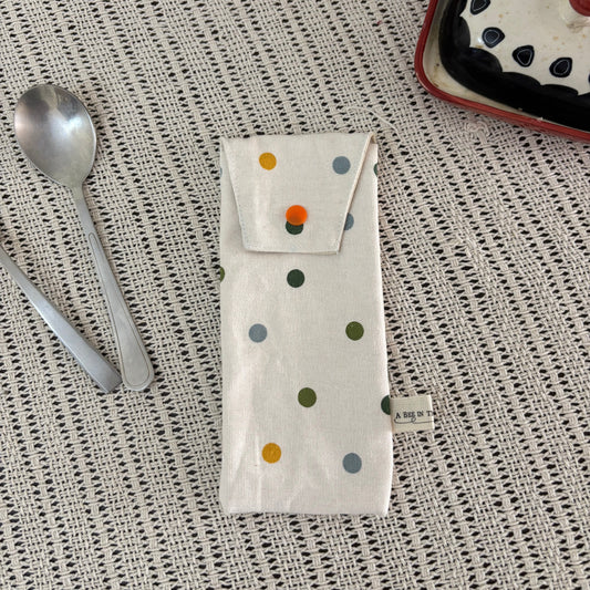 Cutlery Pouch - Earthy Polka