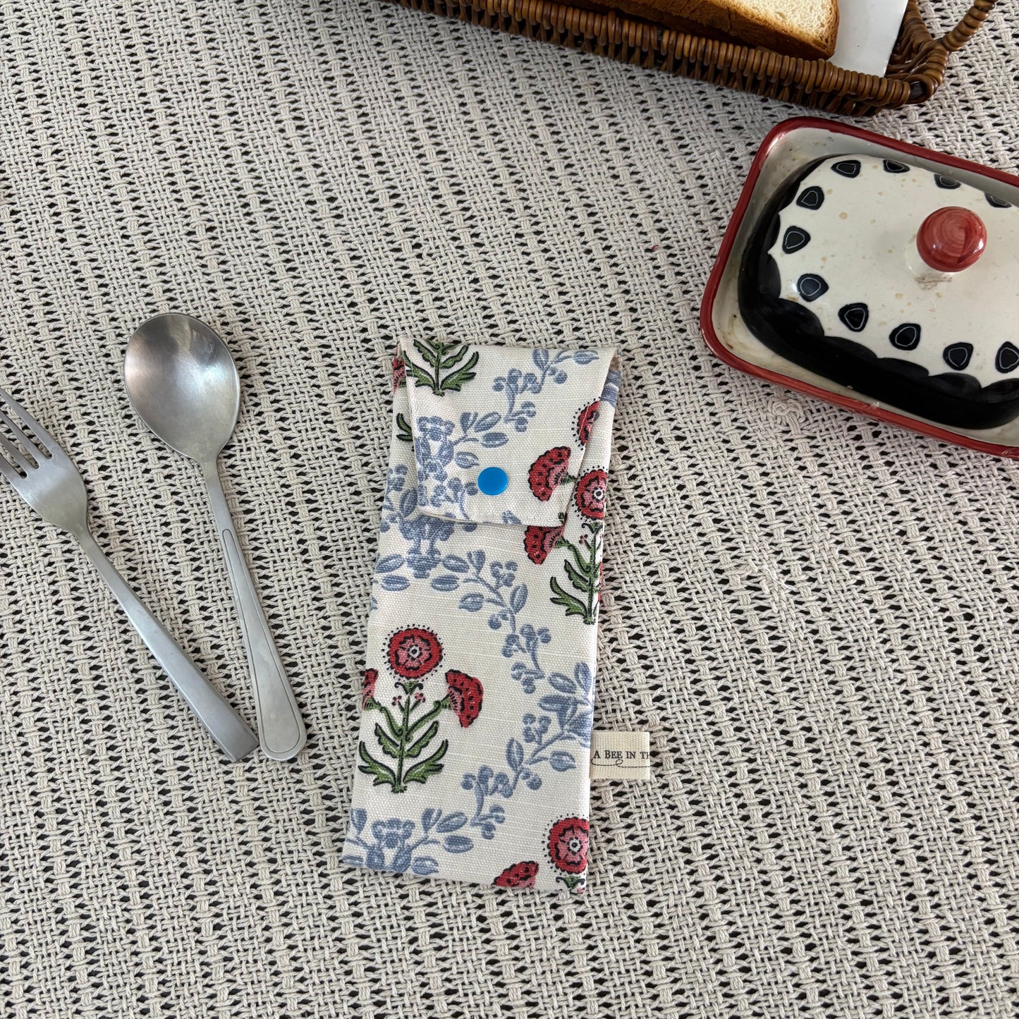 Cutlery Pouch - Textured Garden