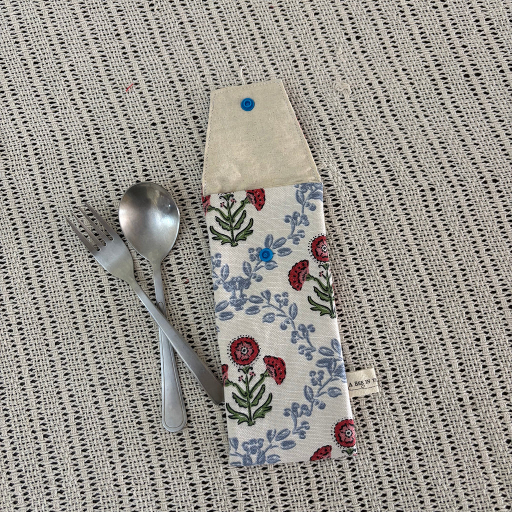 Cutlery Pouch - Textured Garden