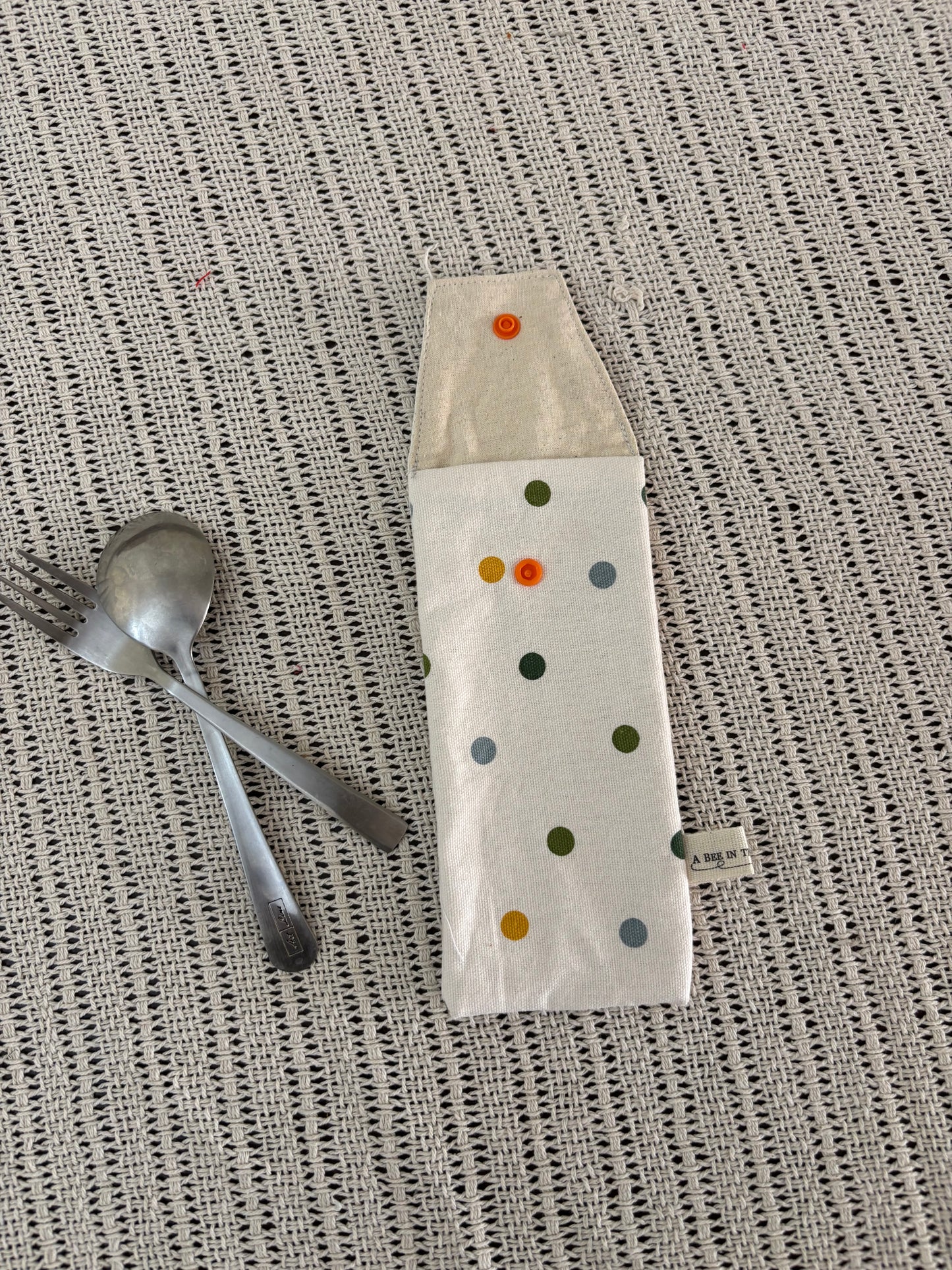 Cutlery Pouch - Earthy Polka