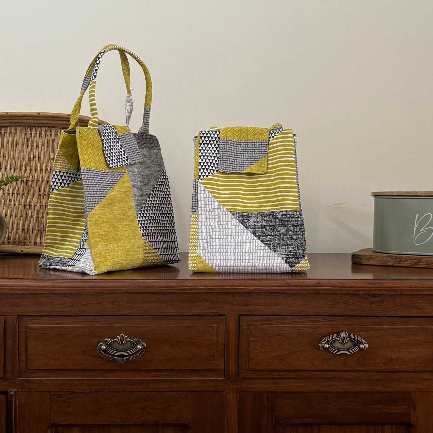 Lunch Bag - Abstract Geometric Print