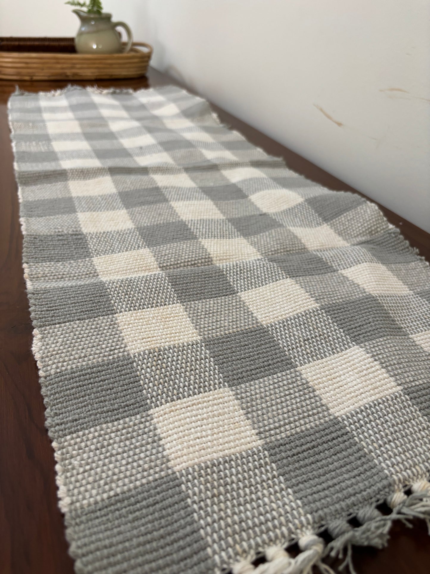 Table Runner - Curated - Small - Grey Plaid