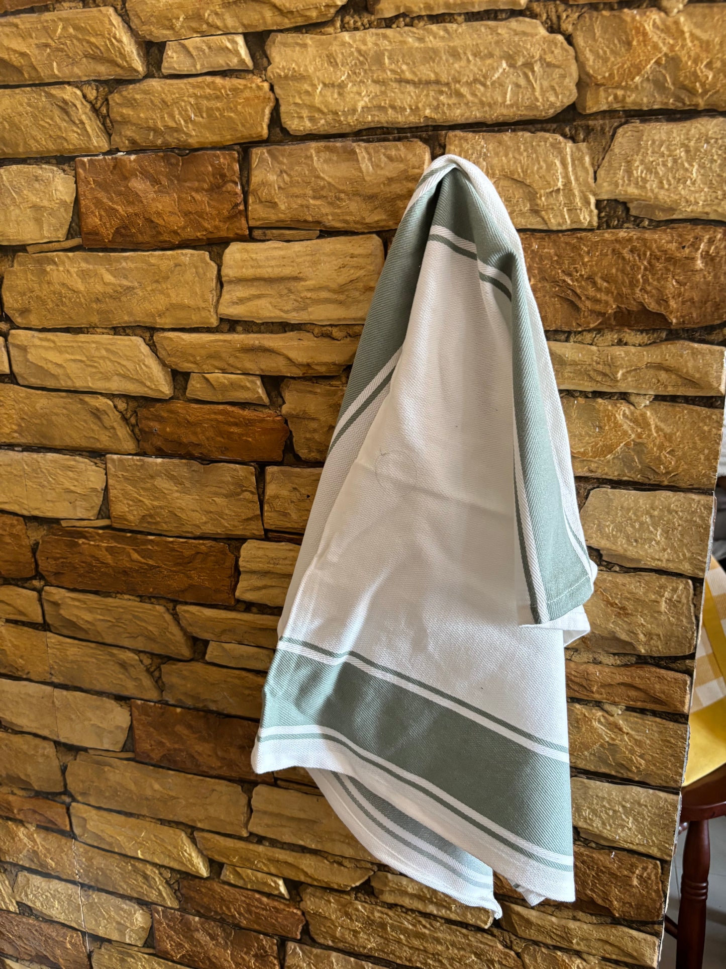 Dish Towels -Curated- Pair Peaches and Stripes