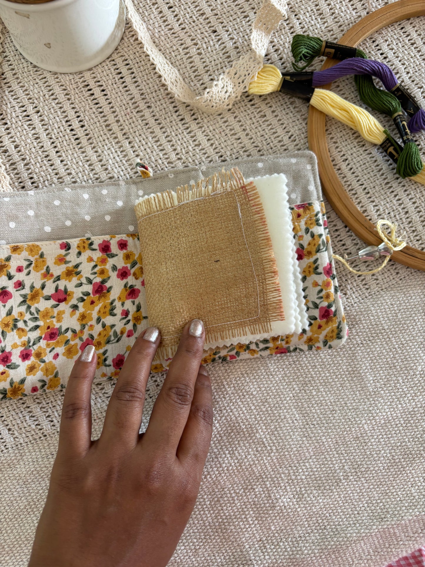 Needle book - Hand Embroidered - Sew