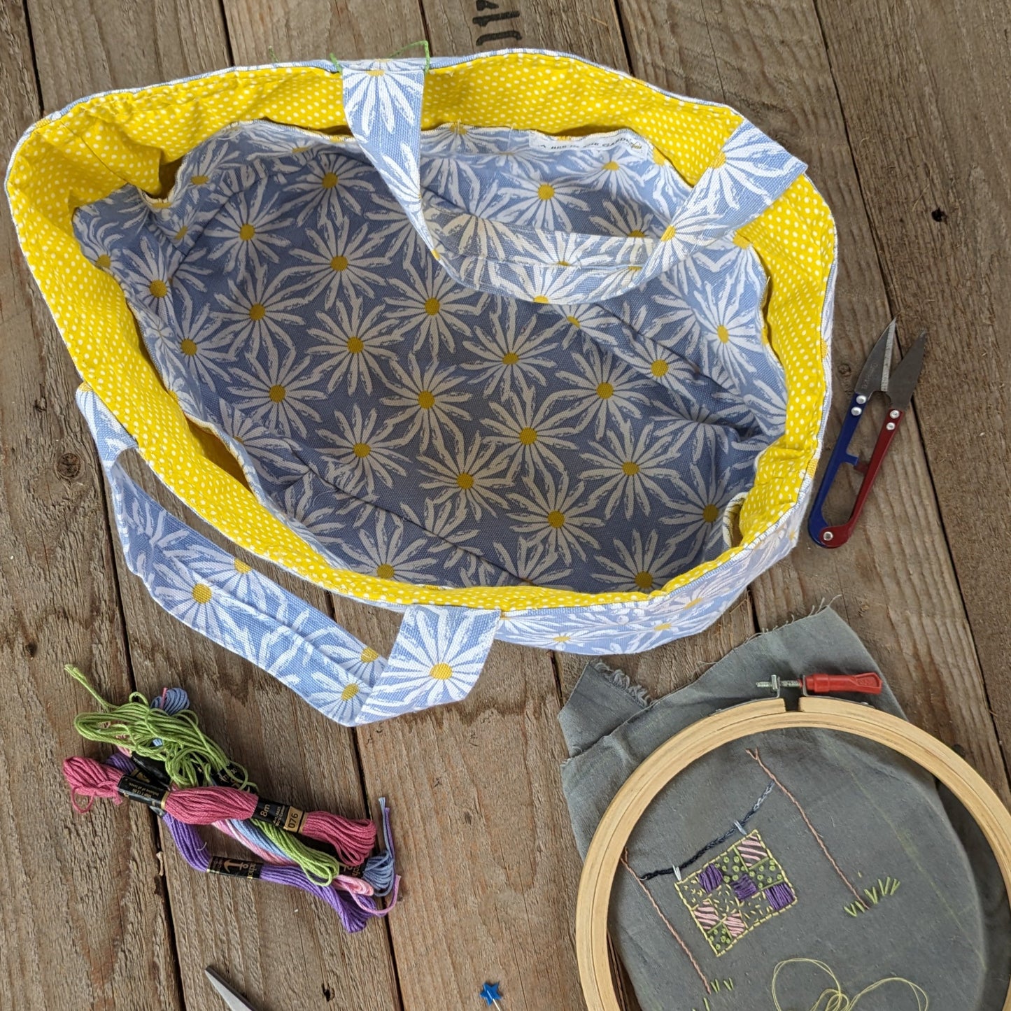 Maker's Basket - Yellow Daisies