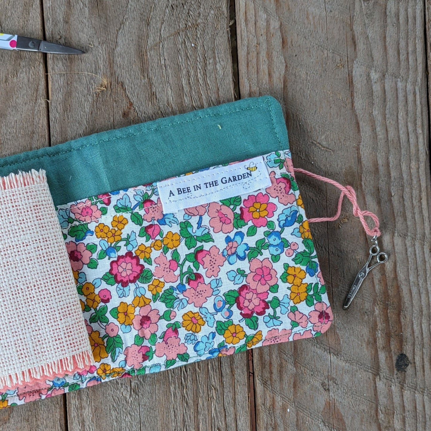 Needle book - Hand Embroidered - Roses