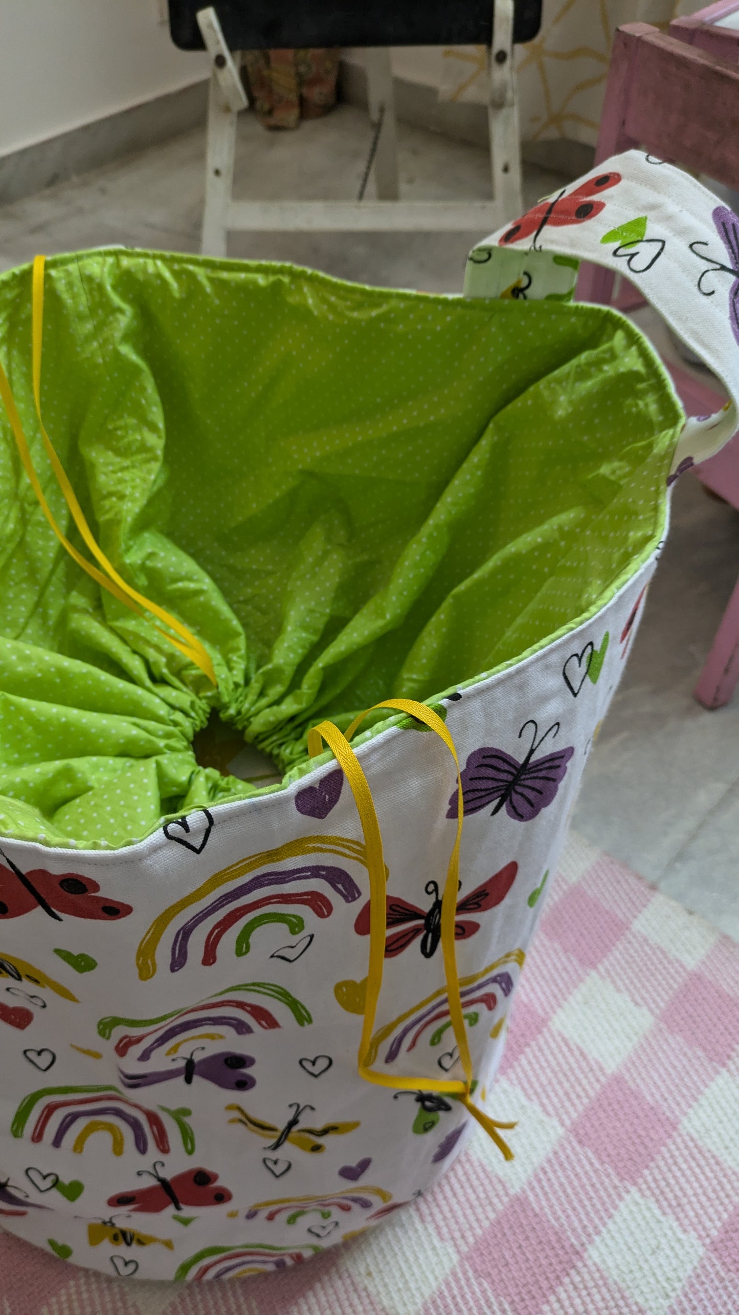 Jumbo Fabric Basket - Mess Gobbler - Rainbow