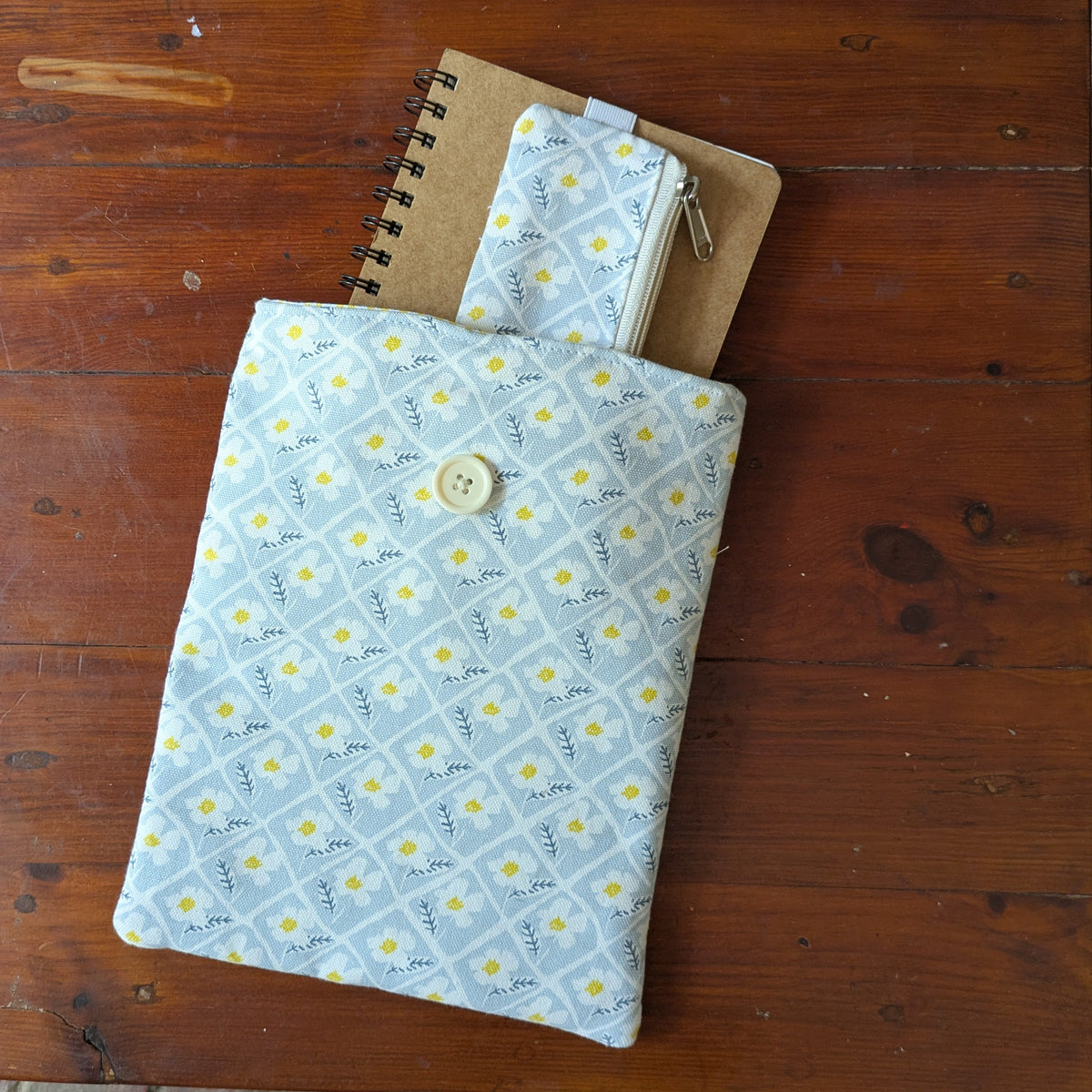 Book Sleeve - Powder Blue Florals