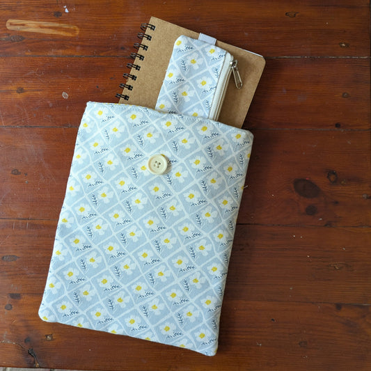 Book Sleeve - Powder Blue Florals