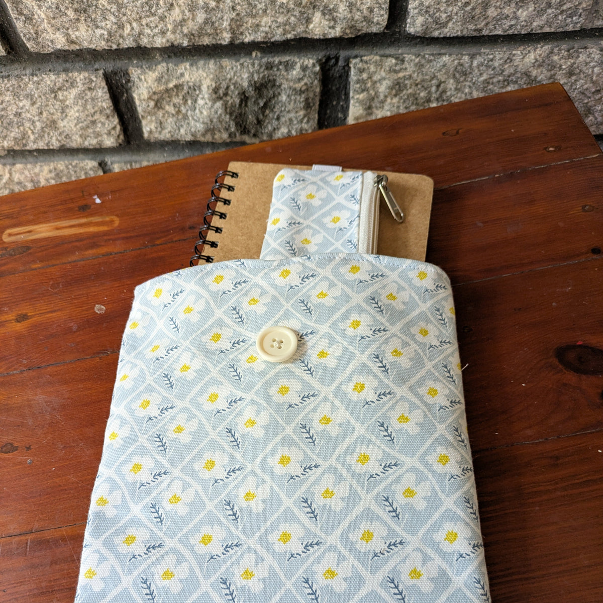 Book Sleeve - Powder Blue Florals
