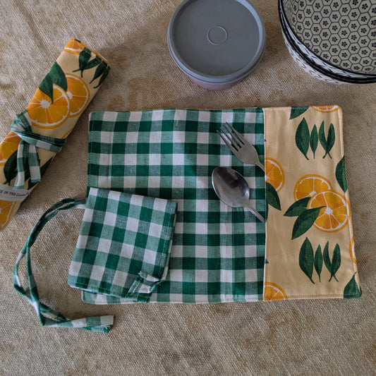 Personalised Placemat cum Cutlery Roll