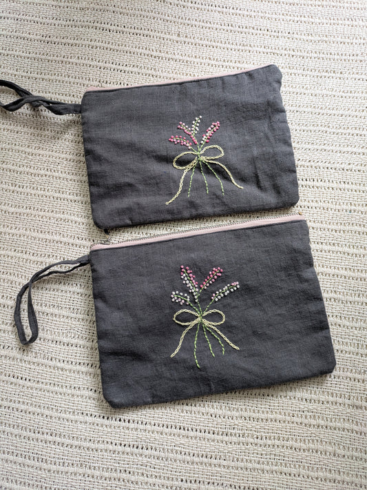 Sample -Mobile wristlet with hand embroidery