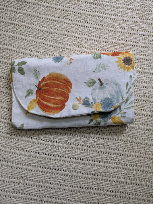Sample -Crochet Hook Rolls - pumpkin print - quilted