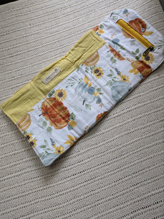 Sample -Crochet Hook Rolls - pumpkin print - non quilted