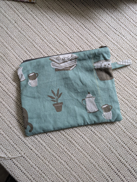Upcycled Zippered Pouch - The good life