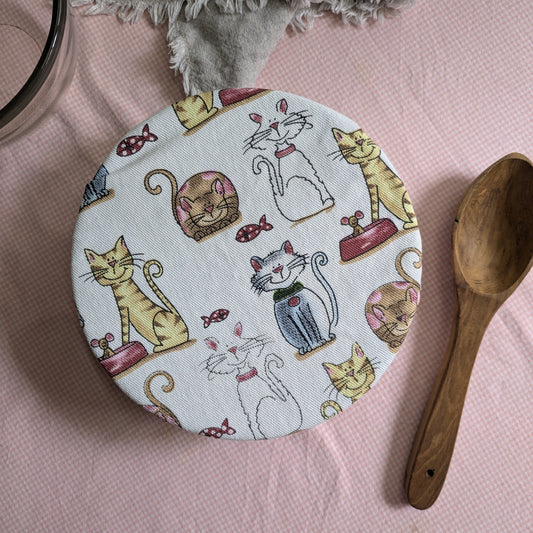 Fabric Bowl covers - Single pc - Cats