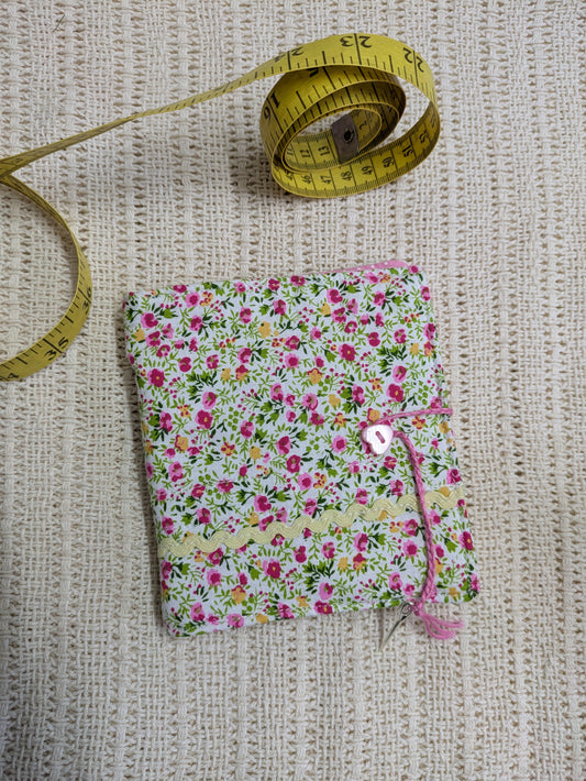 Needle book - Ditsy Floral - Yellow and Pink