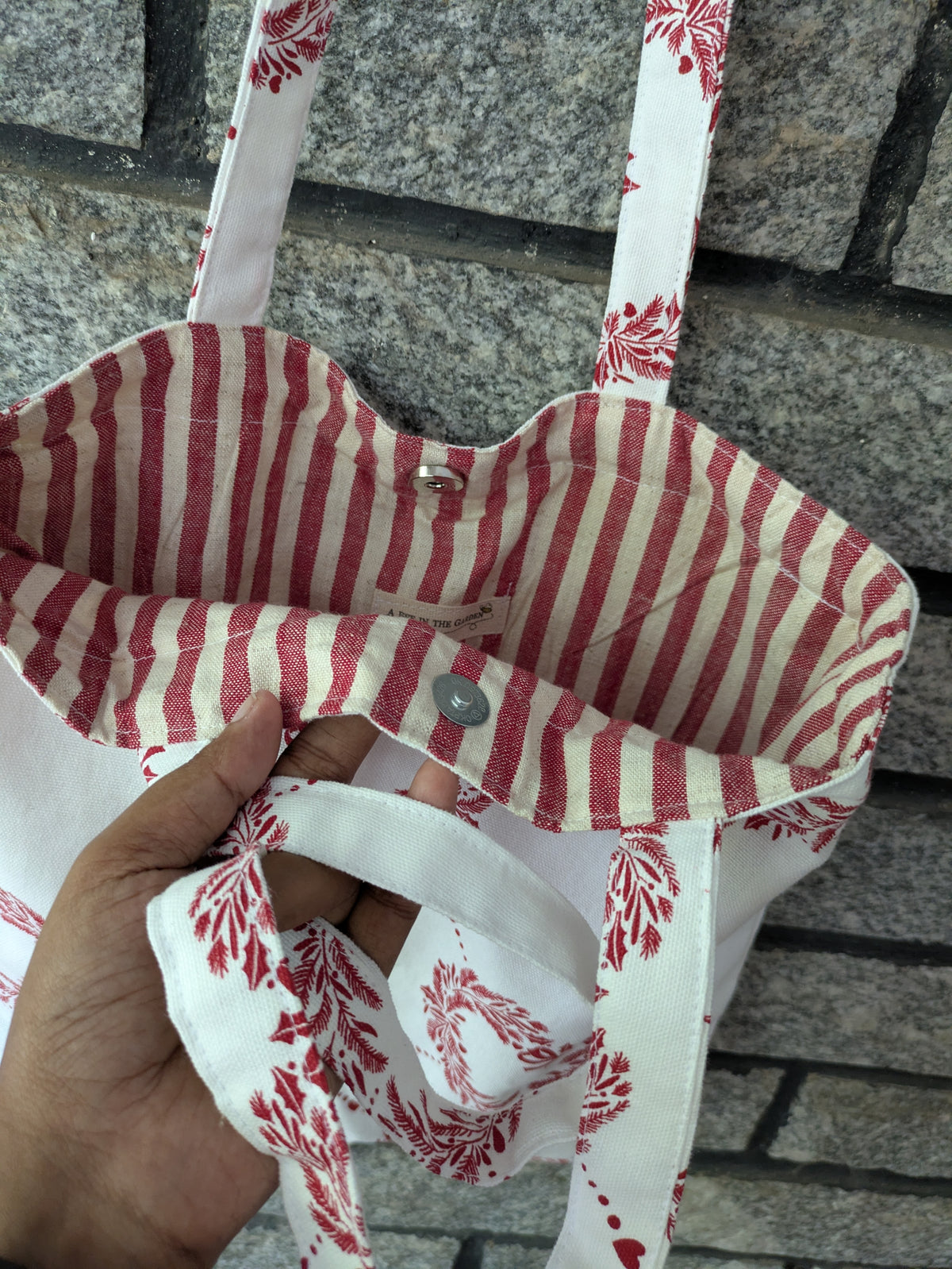 Tote Bag – Wreath | Cotton Book & Library Tote