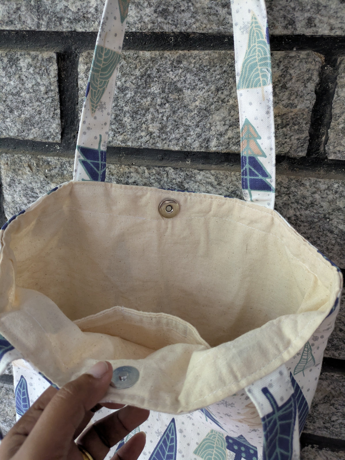 Tote Bag – Pine Trees | Reusable Library Tote Bag