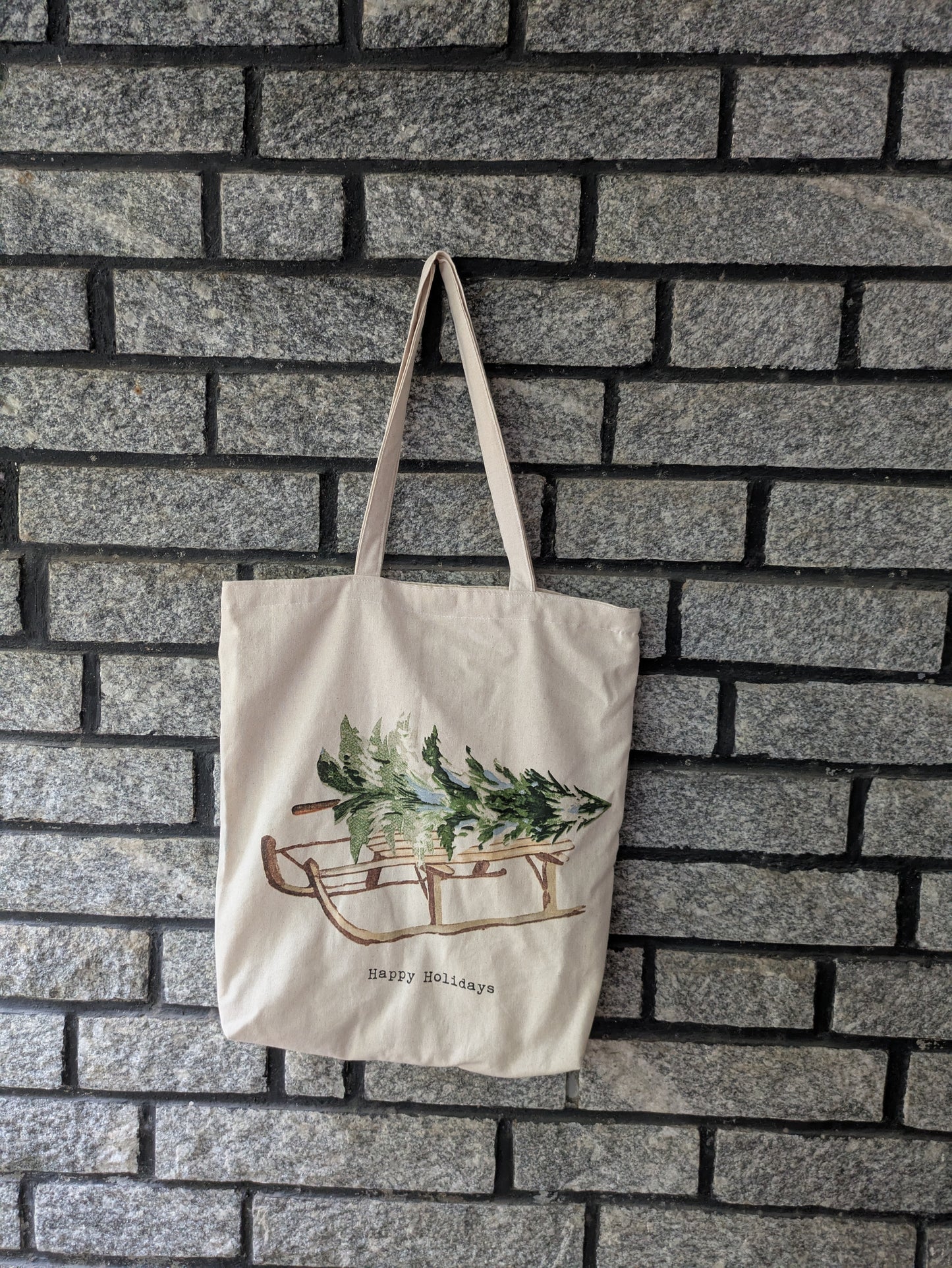 Shopping Tote Bag - Bringing home the Christmas Tree