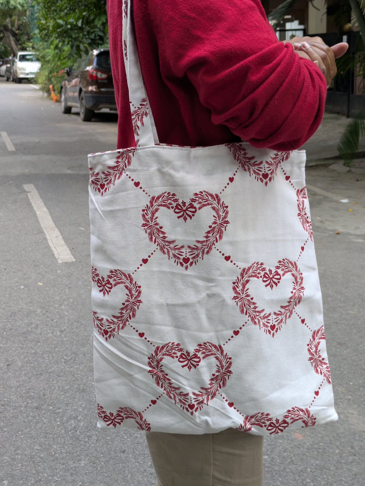 Tote Bag – Wreath | Cotton Book & Library Tote