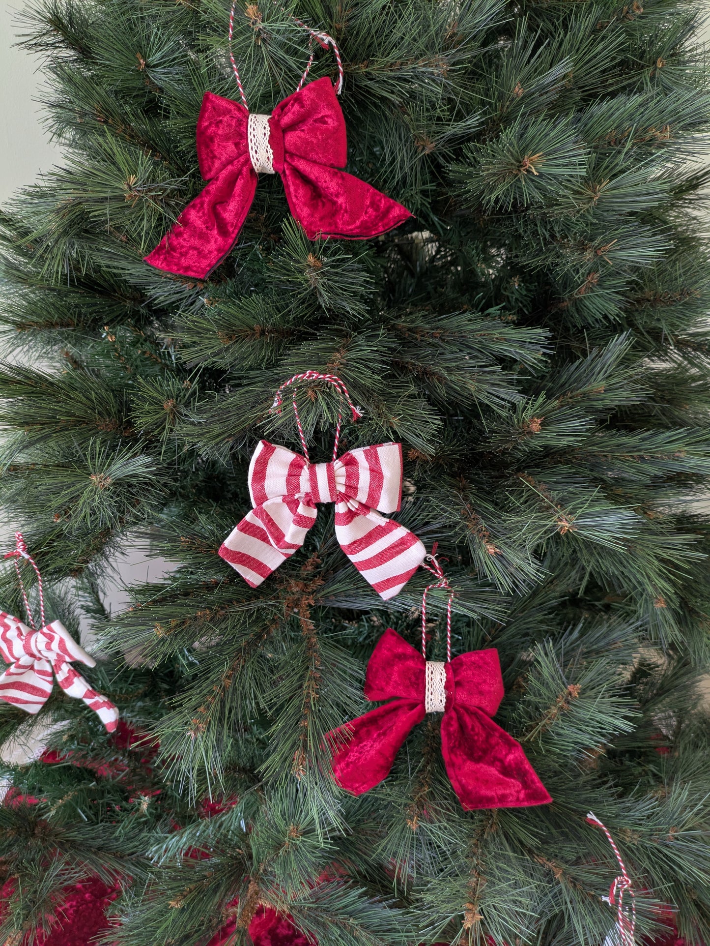 Fabric Bows - Red Velvet