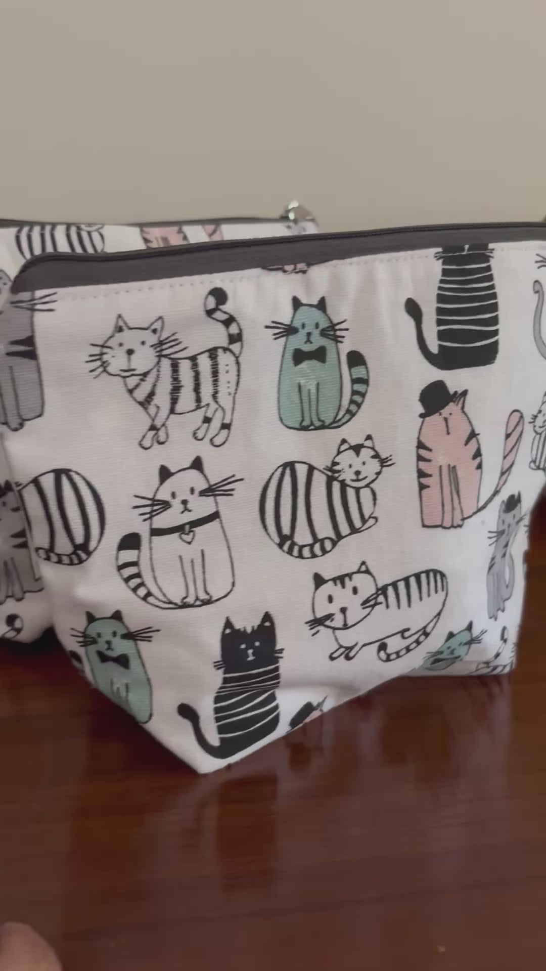 Travel/Toiletry Pouch : Peach Daisies