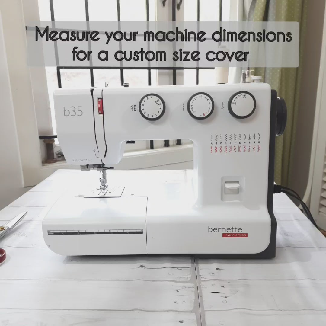 Sewing Machine Cover - Appliqué, Sage Green | Handmade Padded Dust Cover