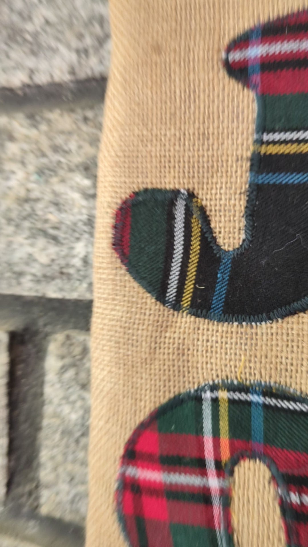 Christmas Wall Art -JOY - Scottish Checks