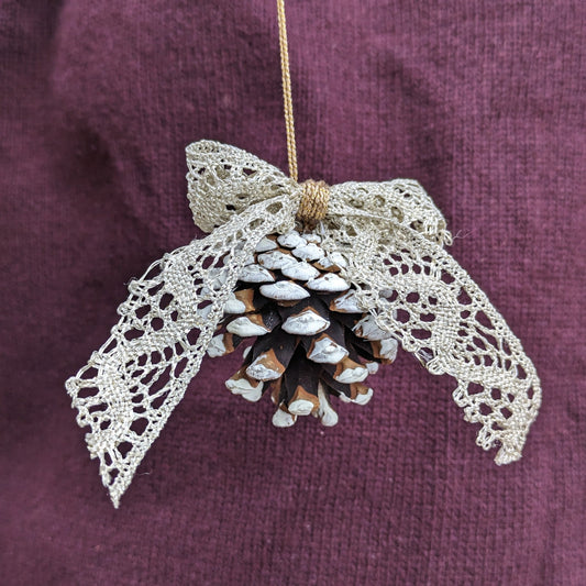 Pine Cone Ornaments - set of 6