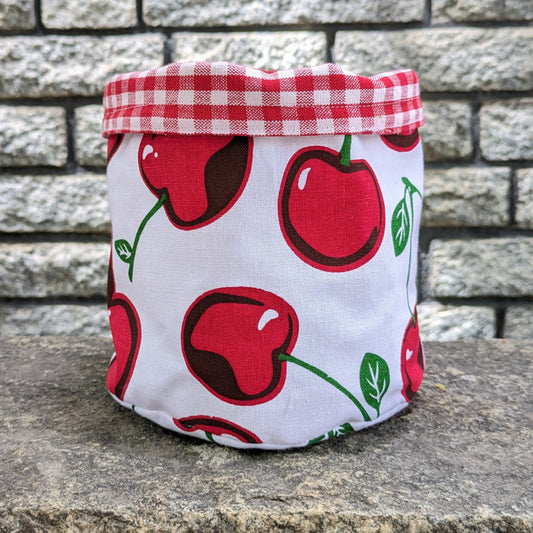 Fabric Basket - Jumbo Cherries